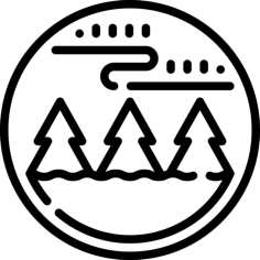 Aurora Borealis Stencil Svg Design File, Free Vectors File